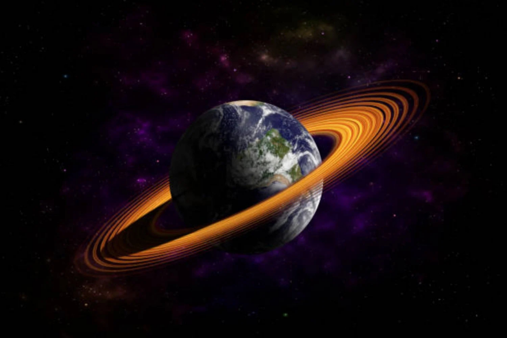 Terra Com Anel De Saturno
