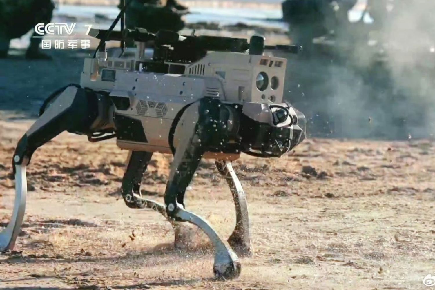 China exibe cães-robôs em treinamento militar