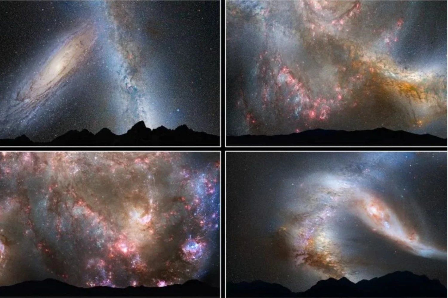 Quando duas espirais viram uma única história. Andrômeda e a Via Láctea já estão em rota de colisão. Assim será a fusão que dispersará estrelas, moverá o Sol e formará a nova “Milkômeda”