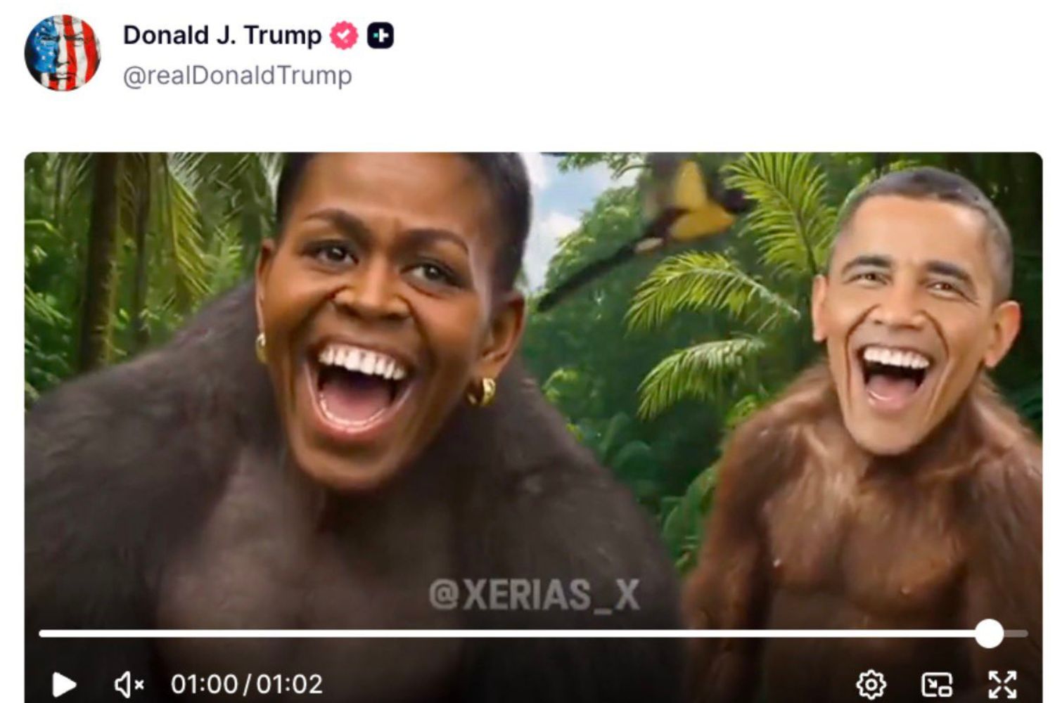 Trump publica postagem racista contra Obama e apaga conteúdo no dia seguinte