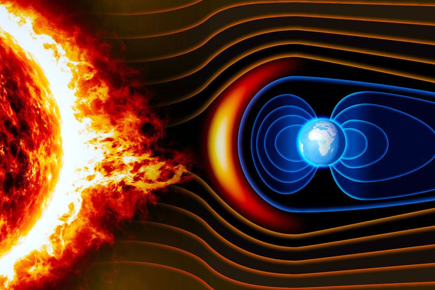 Lua recebe proteção parcial contra radiação graças ao campo magnético da Terra