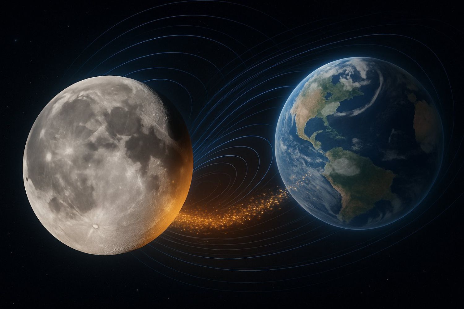 Lua recebe proteção parcial contra radiação graças ao campo magnético da Terra