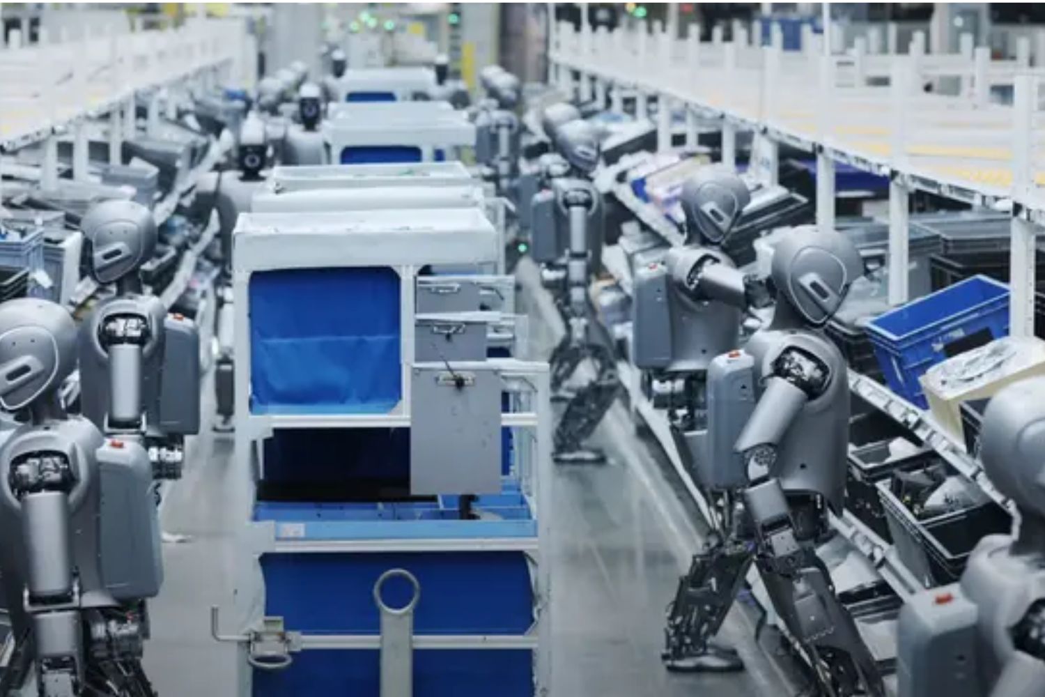 China inaugura fábrica que produz mais de 10 mil robôs humanoides por ano