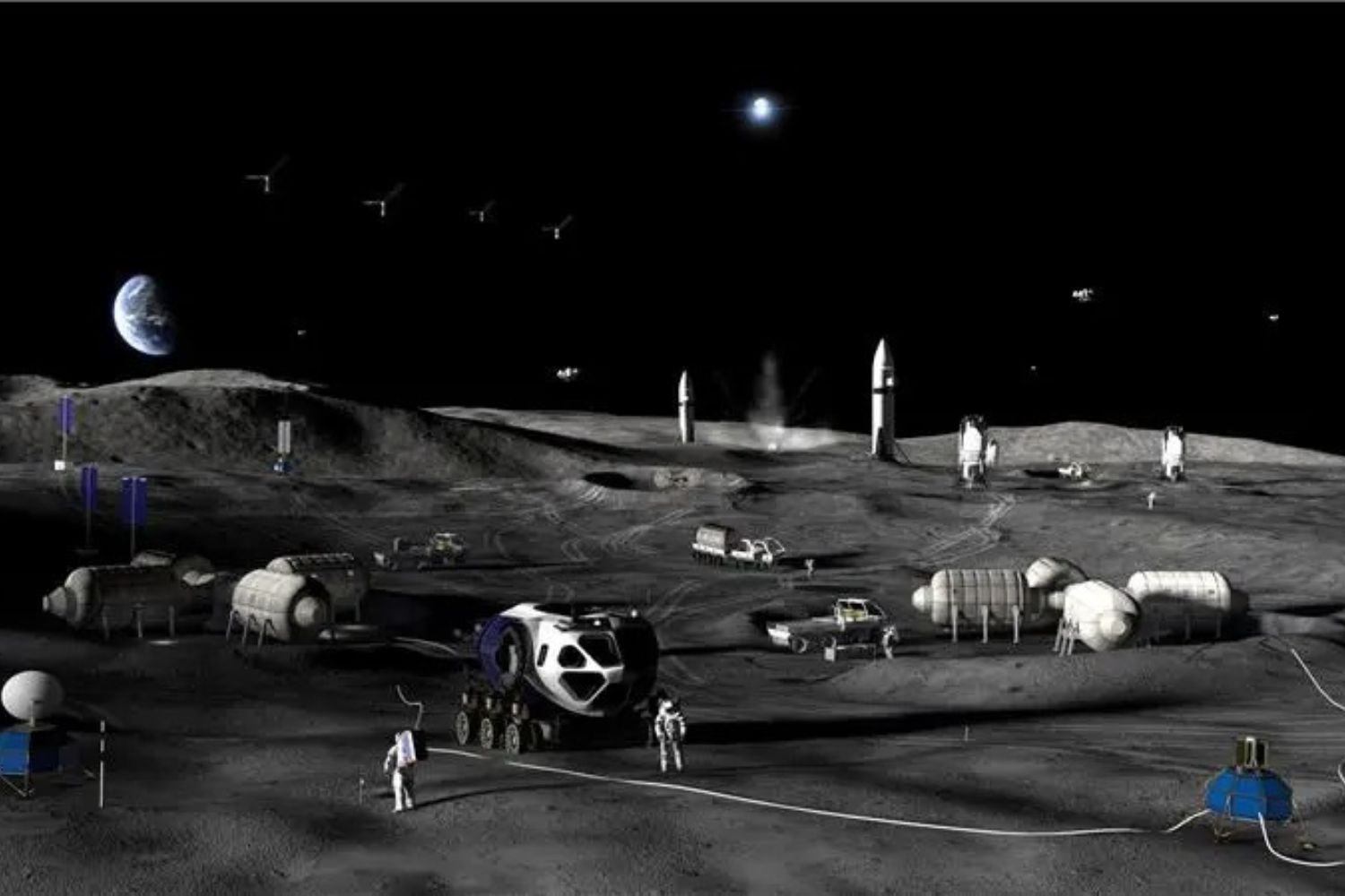 Drones, veículos e módulos gigantes: assim será a futura base lunar americana