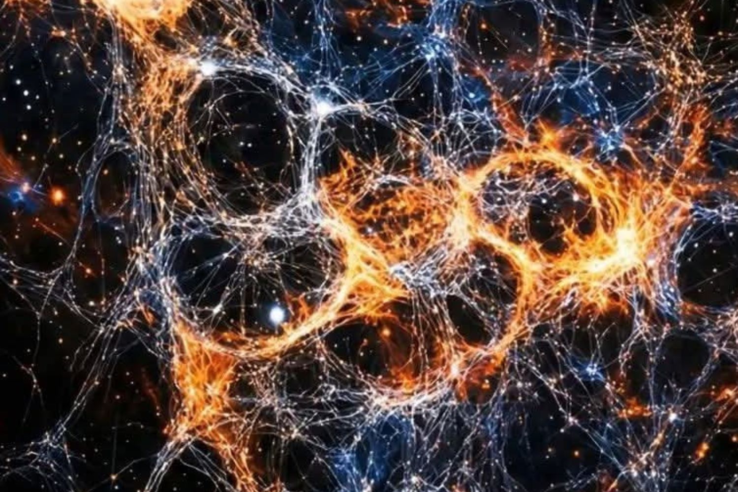 Pela primeira vez, cientistas conseguiram fotografar a “rede secreta” que conecta galáxias pelo Universo