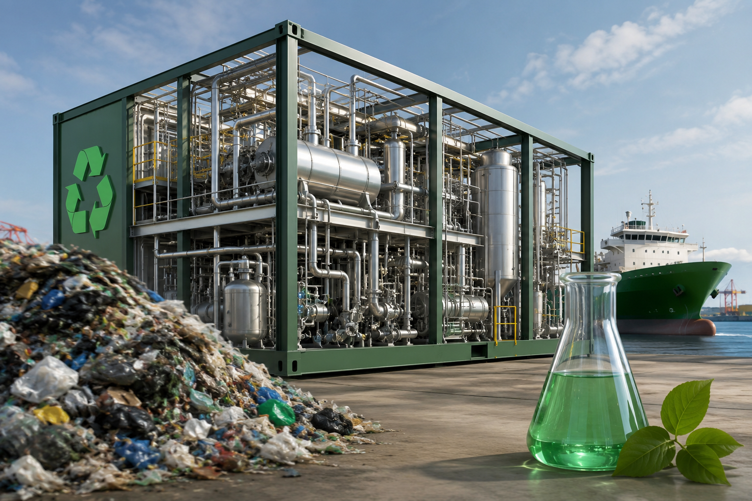 Portugal fabrica o primeiro módulo comercial da Europa para transformar lixo em metanol verde