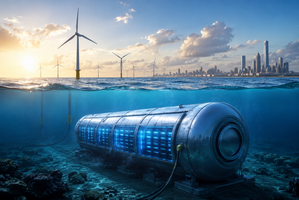 Turbina Eólica Ajuda A Resolver Um Dos Maiores DesafiOS Da Ia Ao Alimentar Centro De Dados Submarino