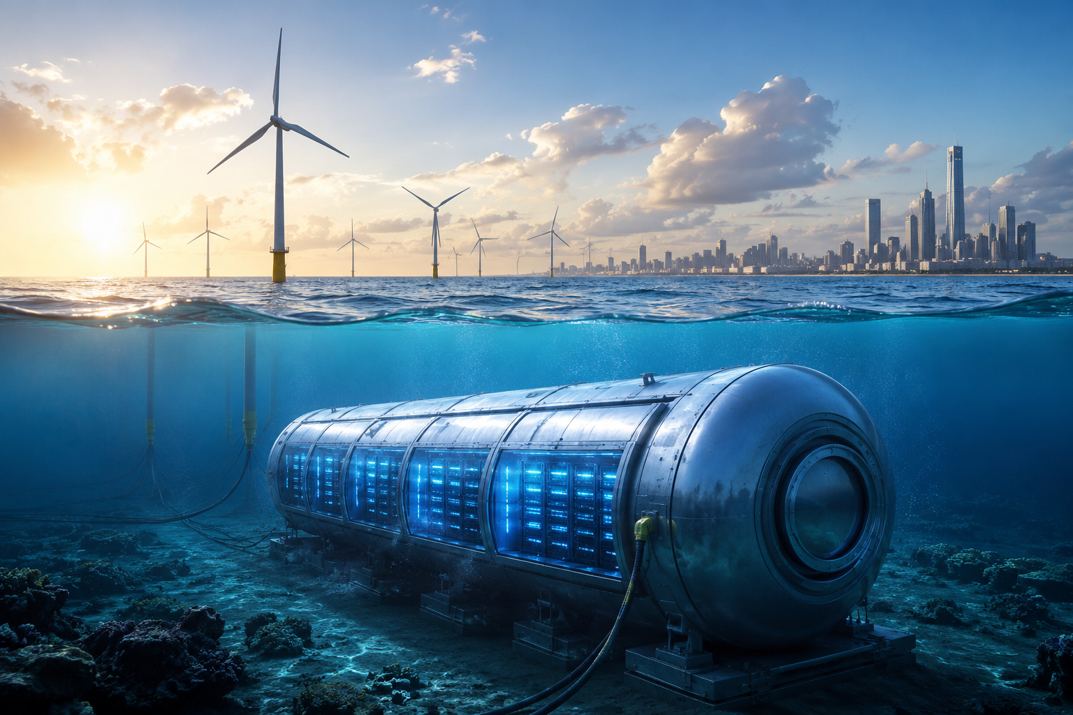 Turbina Eólica Ajuda A Resolver Um Dos Maiores DesafiOS Da Ia Ao Alimentar Centro De Dados Submarino