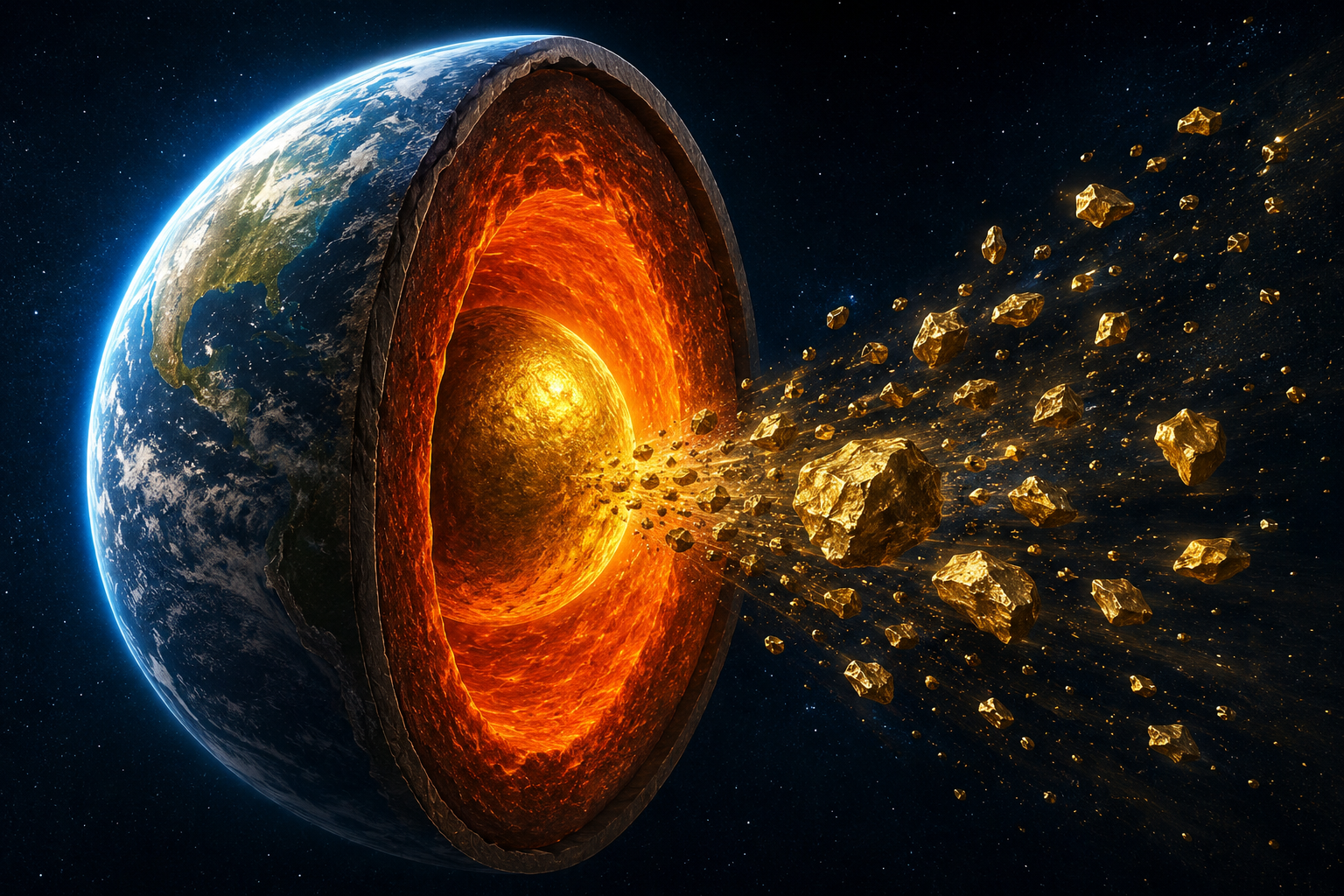 O Núcleo Da Terra Tem Ouro Suficiente Para Cobrir Todos Os Continentes — E Cientistas Descobriram Que Ele Pode Estar “vazando”