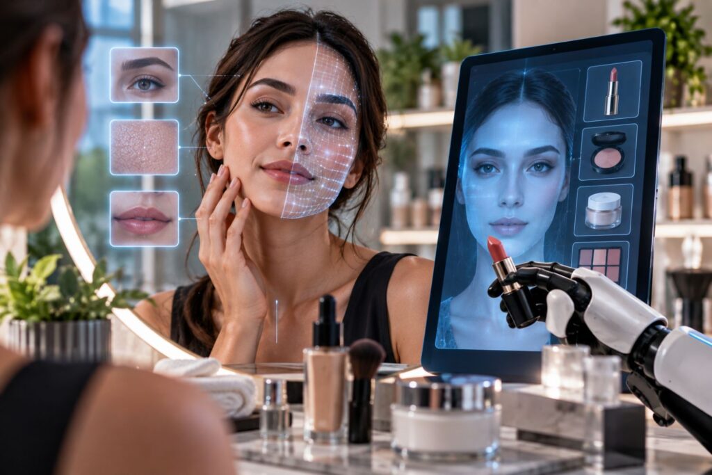 A inteligência artificial está mudando até a maneira como escolhemos cosméticos — e a transformação vai muito além de uma recomendação