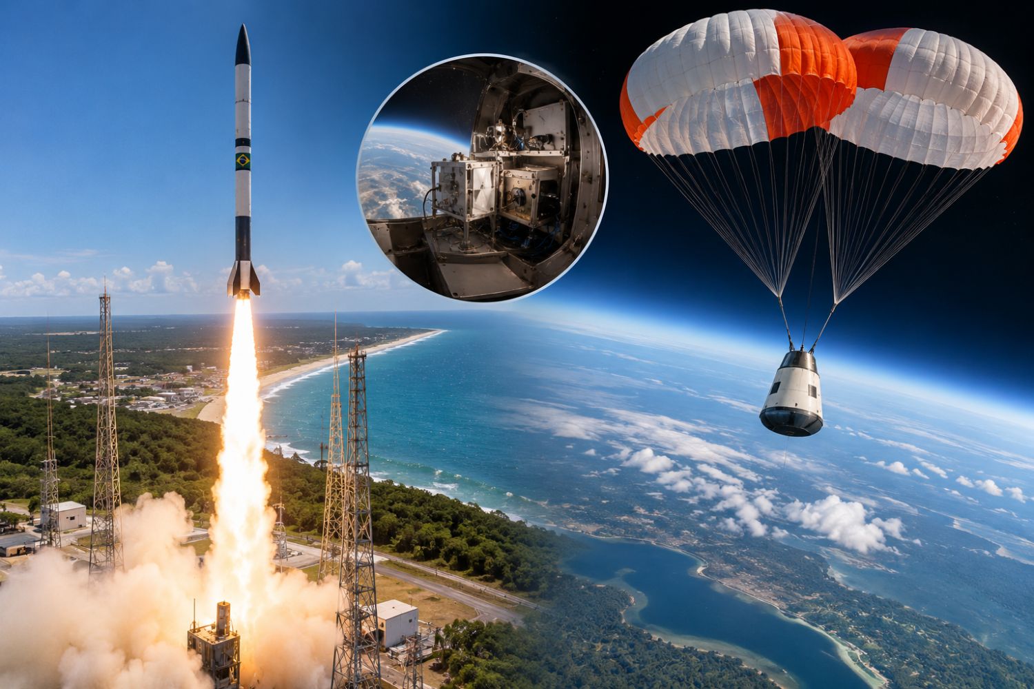 O Brasil está testando uma máquina que sobe até o limite do espaço e depois volta para a Terra