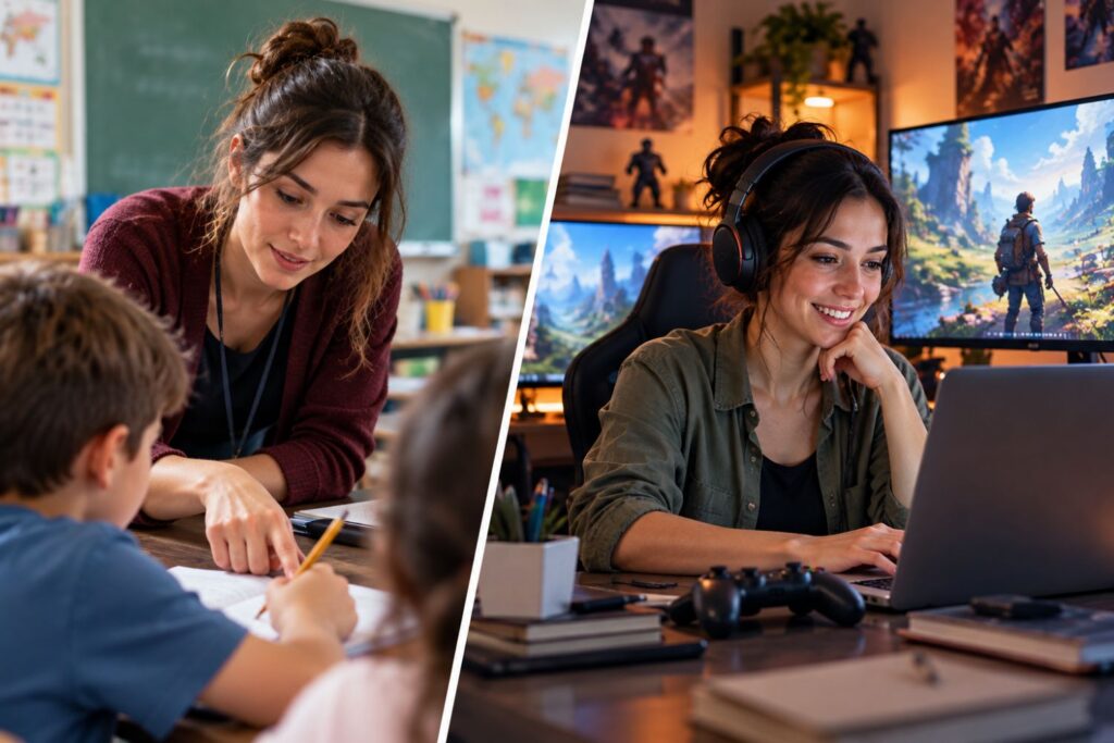 De professora à indústria dos videogames: a mudança inesperada que transformou sua carreira