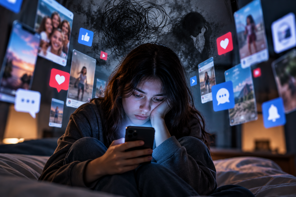 Até 1 em cada 5 casos de depressão entre jovens pode estar associado ao excesso de telas