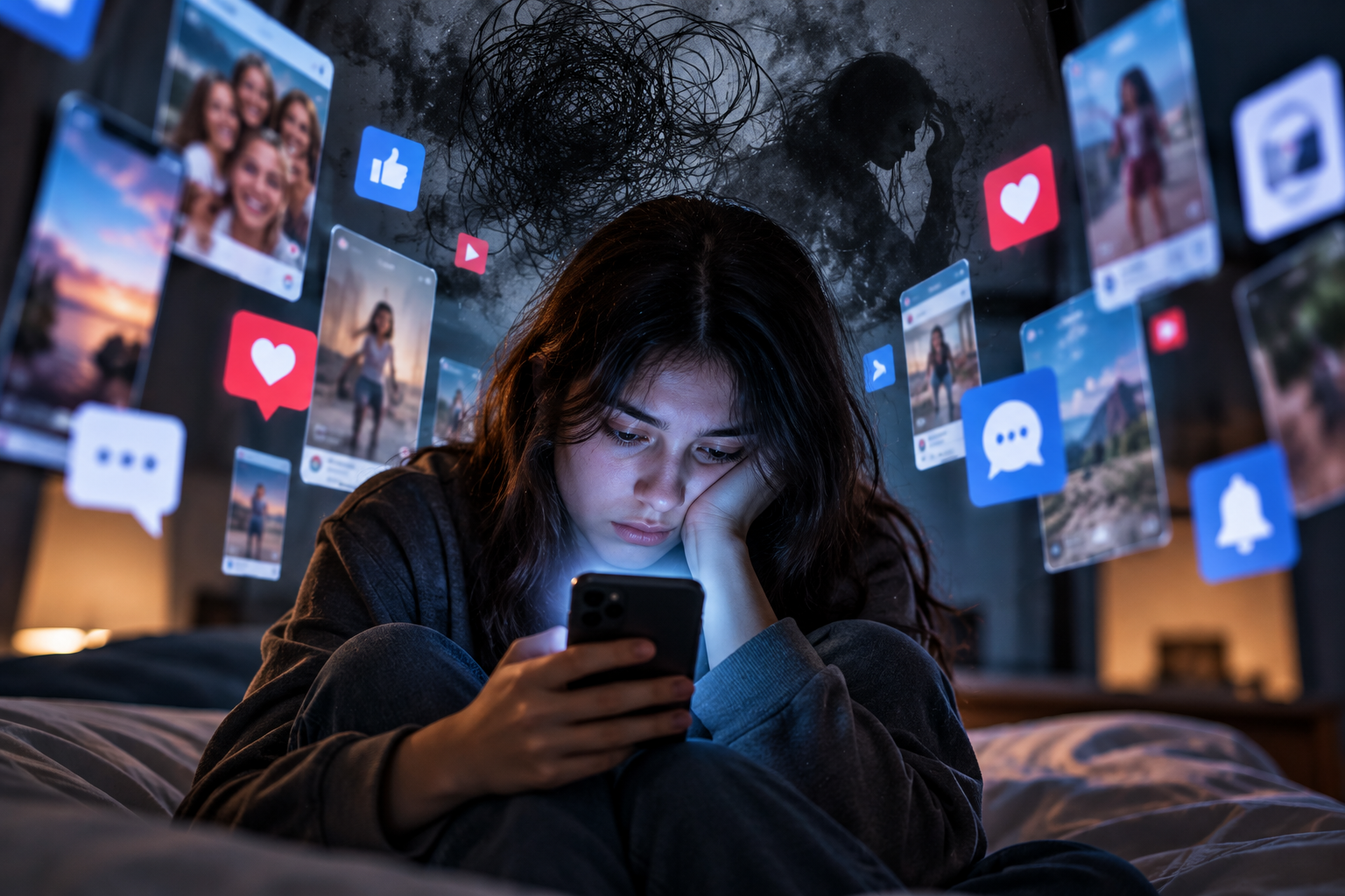 Até 1 em cada 5 casos de depressão entre jovens pode estar associado ao excesso de telas