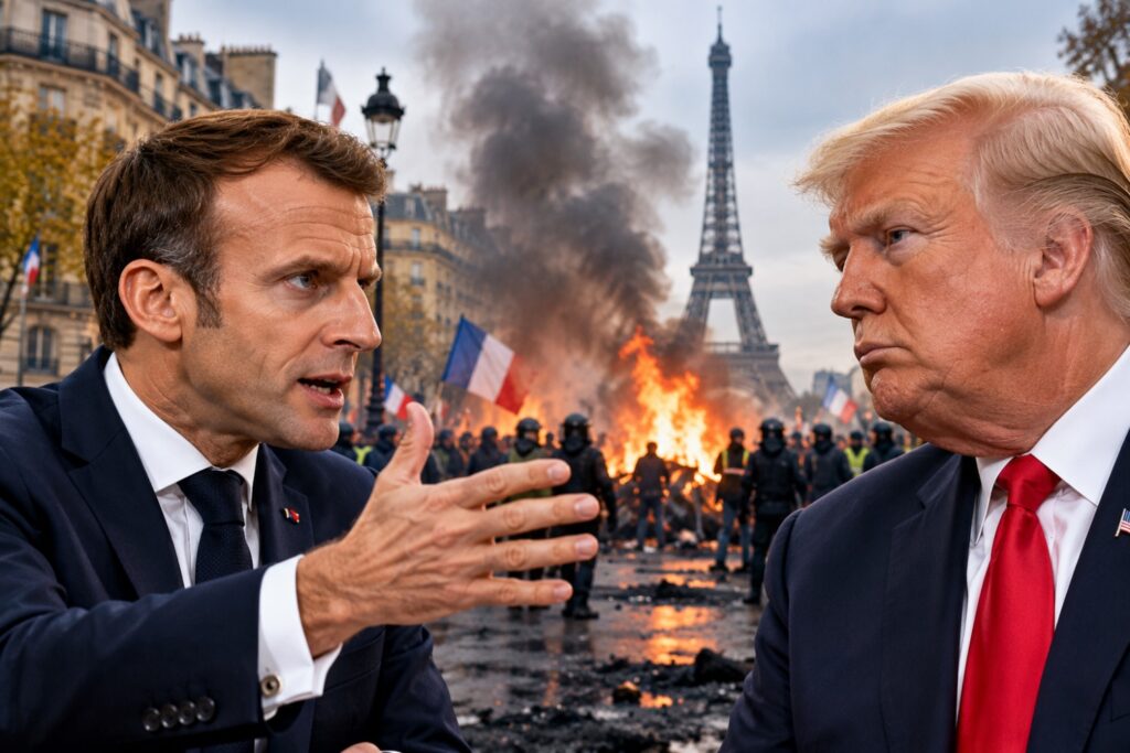 Macron perde a paciência com Trump e acusa líderes estrangeiros de espalhar mentiras sobre a França