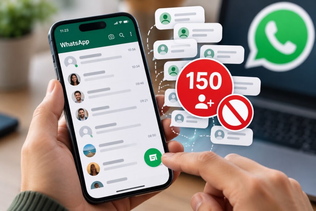 WhatsApp pode limitar novas conversas a 150 por mês: entenda o que muda para os usuários