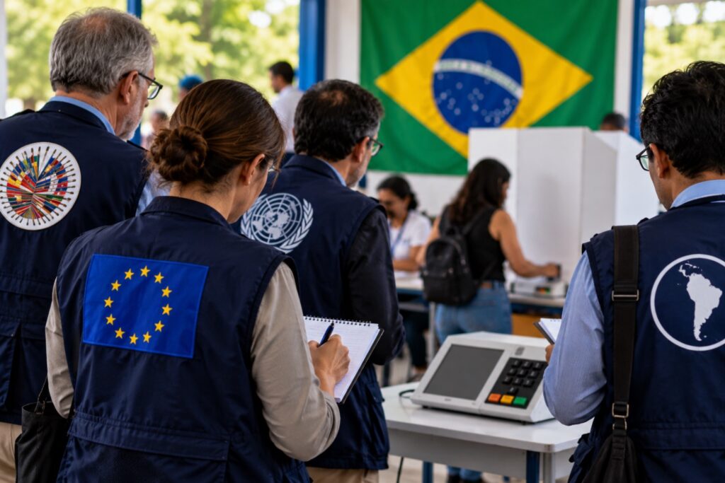 Mais de 140 observadores estrangeiros chegam ao Brasil e terão acesso a etapas decisivas das eleições de 2026
