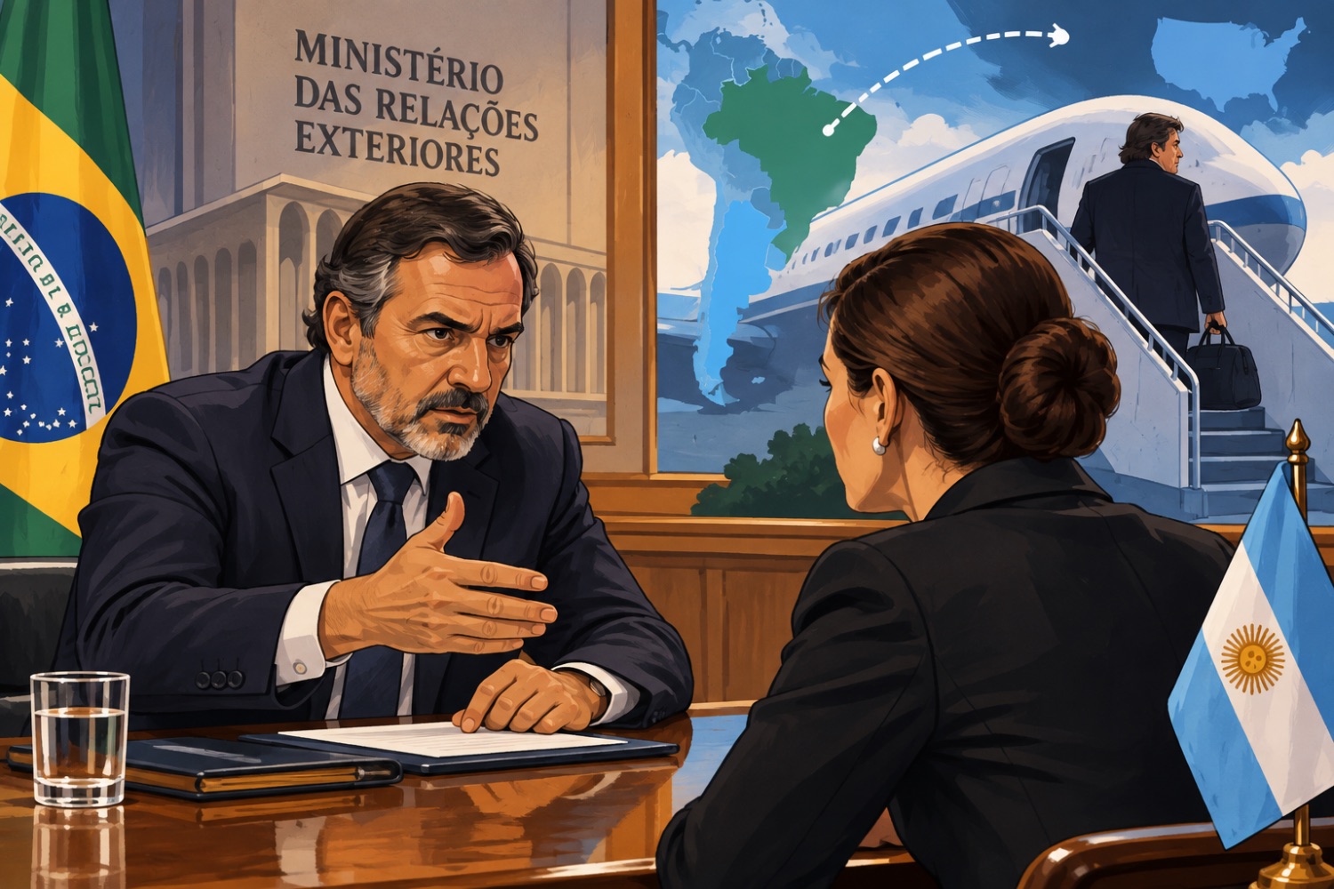 Brasil convoca diplomata argentina após fuga de Flávio Bolsonaro para os Estados Unidos