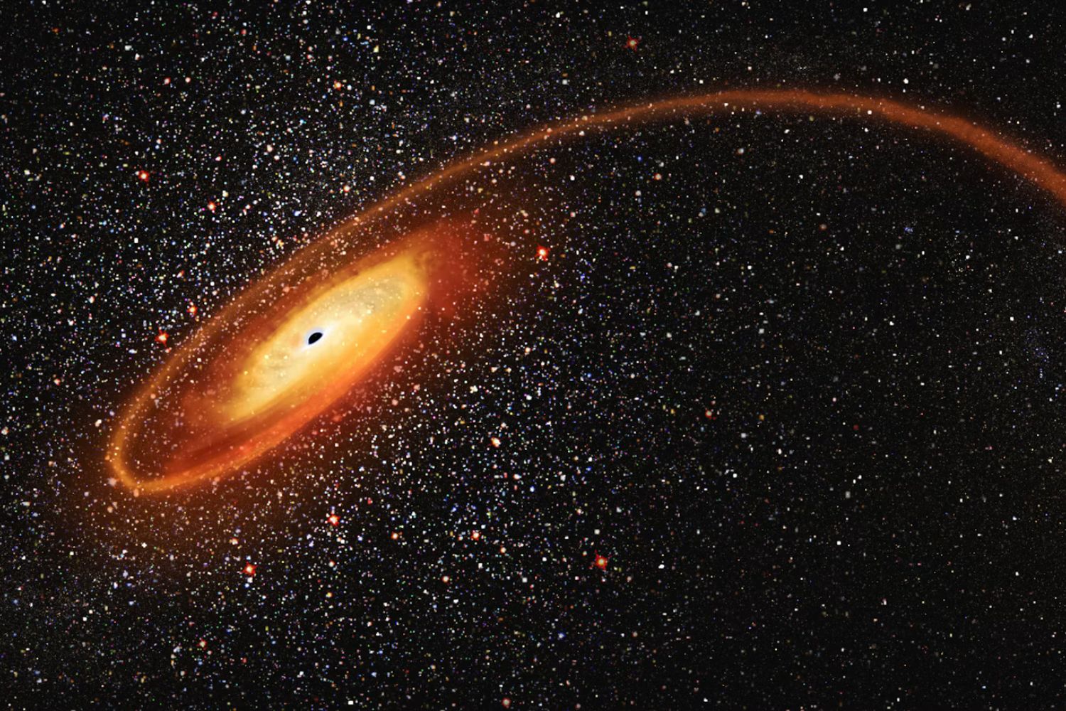Buraco negro devorou uma estrela e, três anos depois, fez algo que surpreendeu os astrônomos