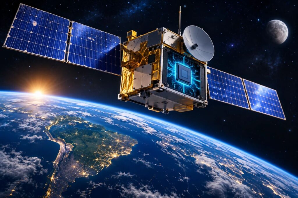 Google coloca inteligência artificial no espaço e satélite envia primeira mensagem à Terra