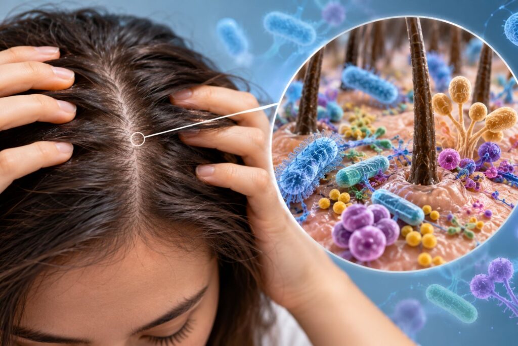 O segredo da queda de cabelo pode estar em microrganismos invisíveis que vivem na sua cabeça