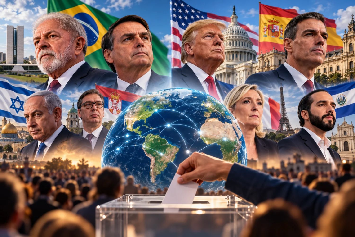 Pesquisas eleitorais revelam disputa acirrada no Brasil e mudanças políticas em sete países
