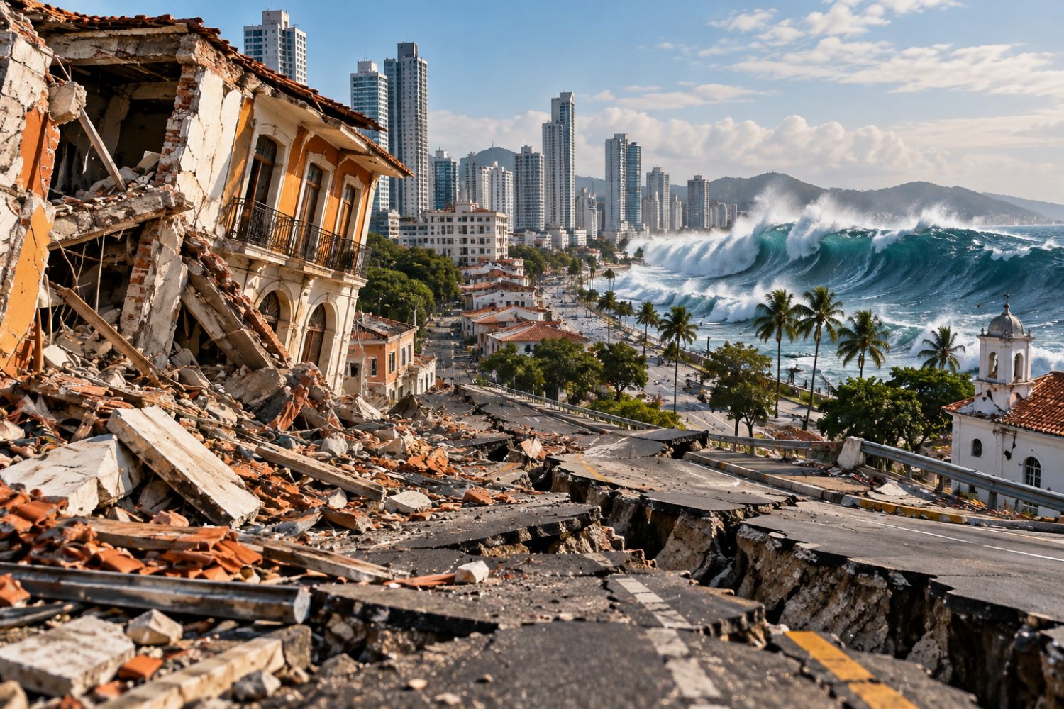 Terremoto de magnitude 7,7 provoca alerta em nove países e deixa um rastro de destruição no Panamá